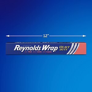 Amazon | S&S | Reynolds Wrap Heavy Duty Aluminum Foil, 12 Inches Wide, 50 Sq. Ft. $3.85