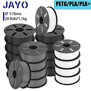 JAYO 22KG (20 Rolls) PETG/PLA/PLA+ 3D Printer Filament Free S/H $143+
