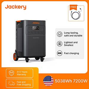 Jackery Solar Generator 5000 Plus Portable Power Station 5038Wh LiFePO4 w/ 5M Extension Cable $2397 + Free S/H