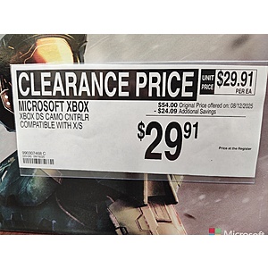 YMMV Xbox Daystrike Camo controller for 29.99 at Sam's Club. $29.95