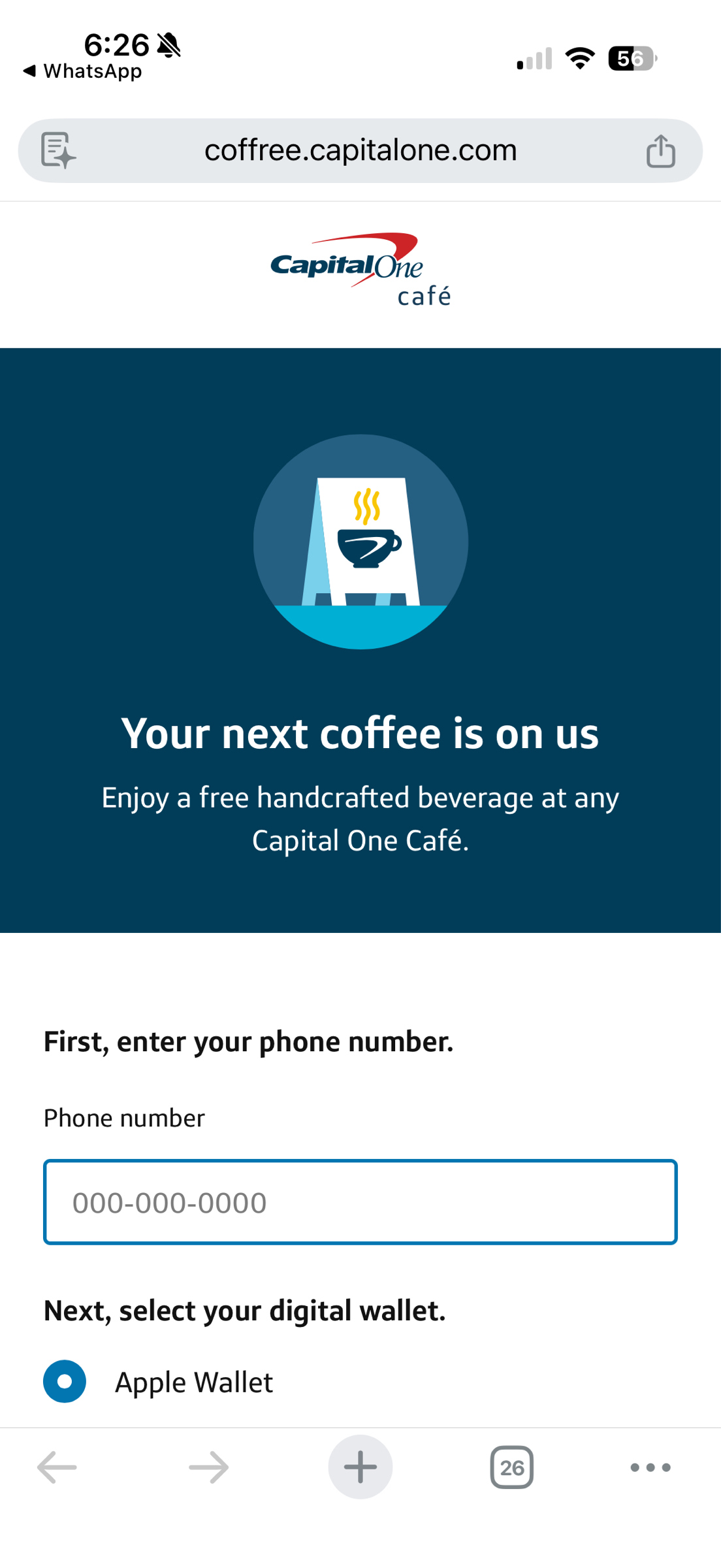 CapitalOne Cafe Free Coffee