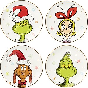 Lenox Dinnerware Set, Merry Grinchmas Accent Plates, Service for 4 Porcelain Accent plates - $28.59, ships FREE w/ Prime!
