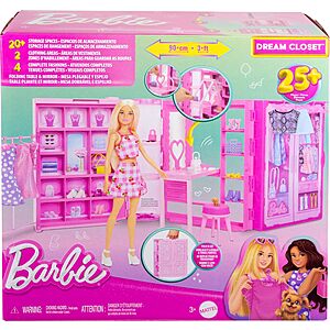 Select BJ's Wholesale Club Stores: Barbie Dream Closet Toy Playset - $16.98 CLEARANCE! includes Doll!