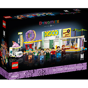 LEGO Ideas BTS Dynamite Model Kit for Adults, 7 Minifigures of The Famous K-pop Band, Features RM, Jin, SUGA, J-Hope, Jimin, V and Jung Kook, 21339 - $75.50, Ships FREE @ Walmart