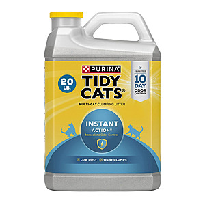 20 lbs Purina Tidy Cats Instant Action Clumping Cat Litter (Floral Scent) $8.40