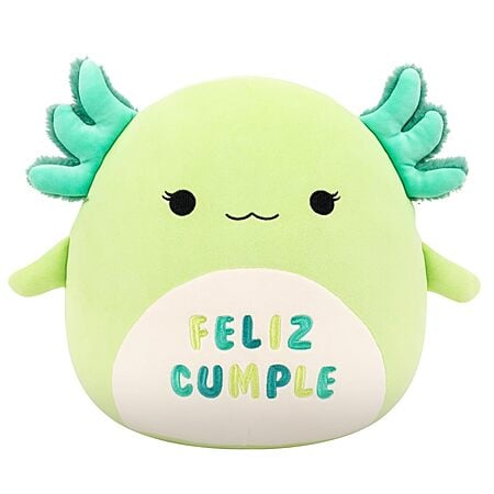 Squishmallows Original 12in Mipsy The Green Axolotl with “Feliz Cumple” Embroidery – Official Jazwares Plush (Medium-Sized)