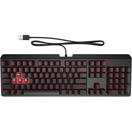 HP Omen Encoder Mechanical Gaming Keyboard (Cherry MX Red) (Renewed) ($29.99)