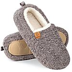 EverFoams Women's Memory Foam Slippers / Cozy Loafers w/ Polar Fleece Lining $16.98