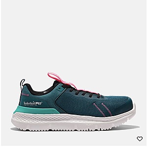 Timberland Women's Setra Composite Toe Work Sneaker (Green/Teal/Pink)