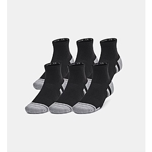 6-Pairs Under Armour UA Performance Tech Unisex Quarter Socks (3 Colors) from $8.10 