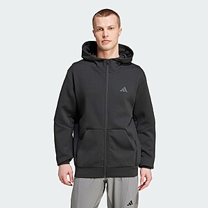 adidas men Designed for Training Full-Zip Track Jacket (Black) $26 + free shipping at adidas via eBay