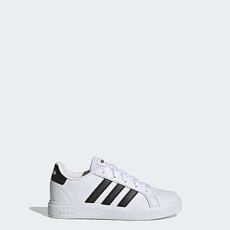 adidas kids Grand Court 2.0 Shoes (Cloud White/Core Black/Core Black)+ free shipping $18