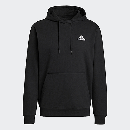 adidas men Essentials Fleece Hoodie (Black/White) $13 + free shipping