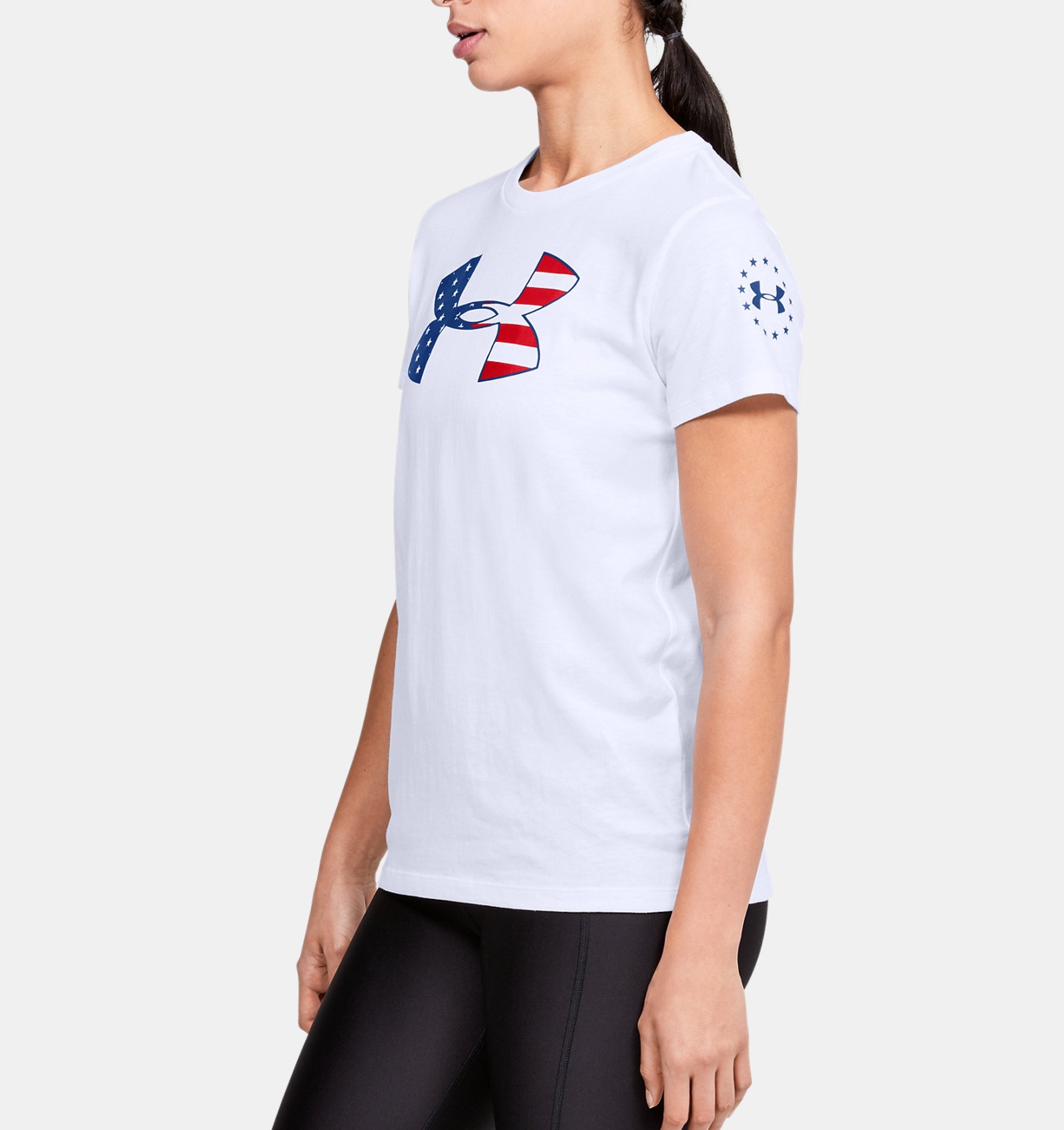 Women's Under Armour Freedom Stars & Stripes T-Shirt (White / Royal) $10.99 + Free S/H