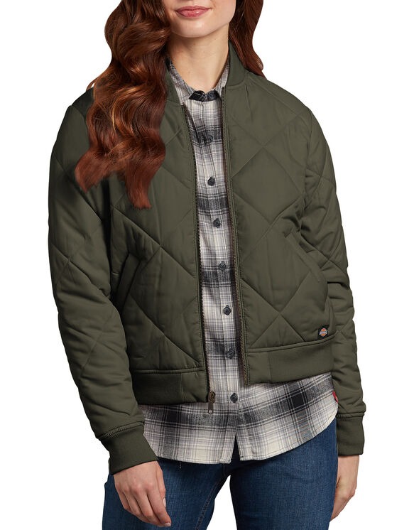 Dickies' Women's Quilted Bomber Jacket (Auburn, Green Leaf or Deep Sky) $31.50 + Free S/H