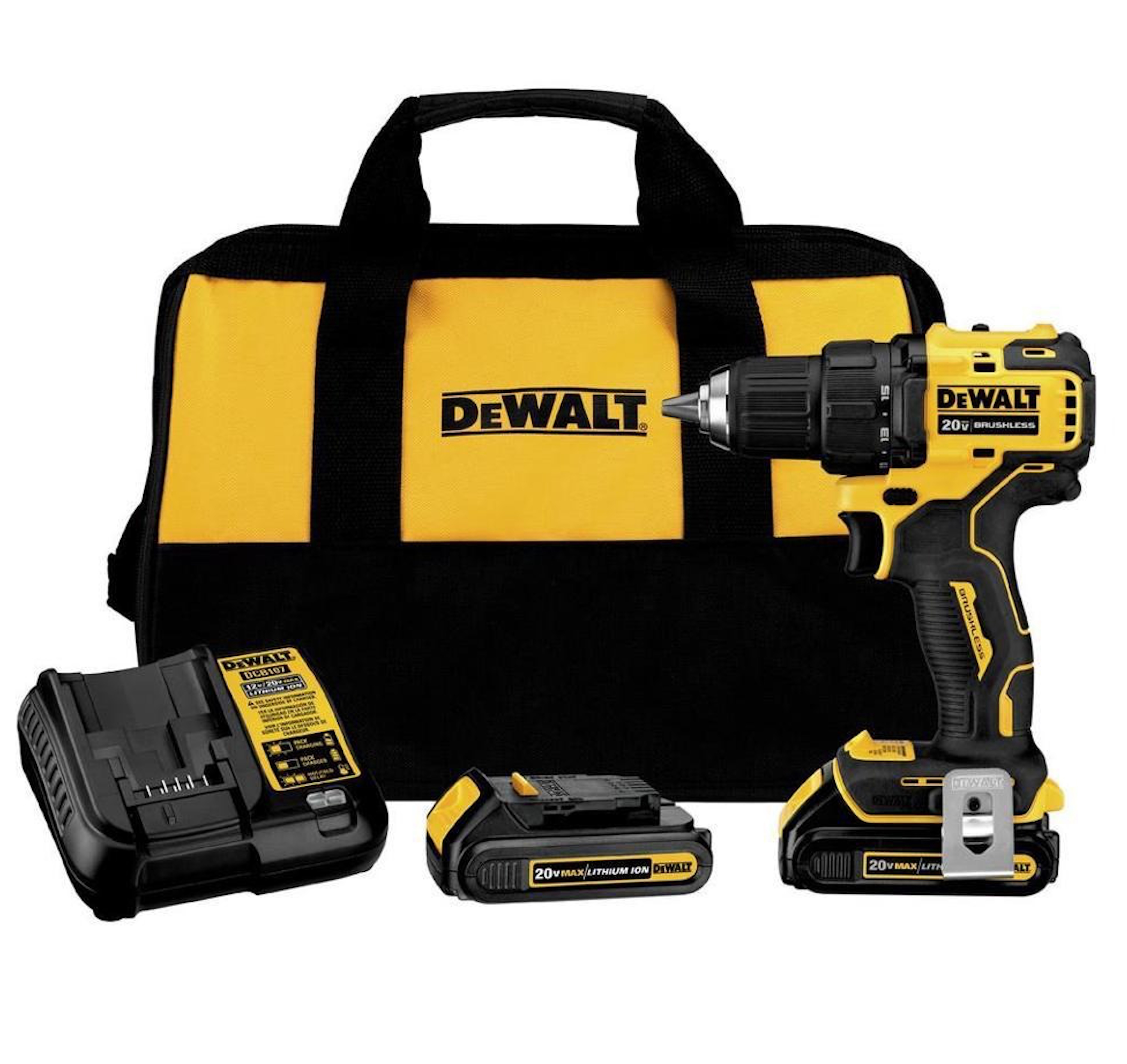 DeWalt Atomic 20V Max Brushless Compact 1/2" Drill/Driver Kit w/ 2