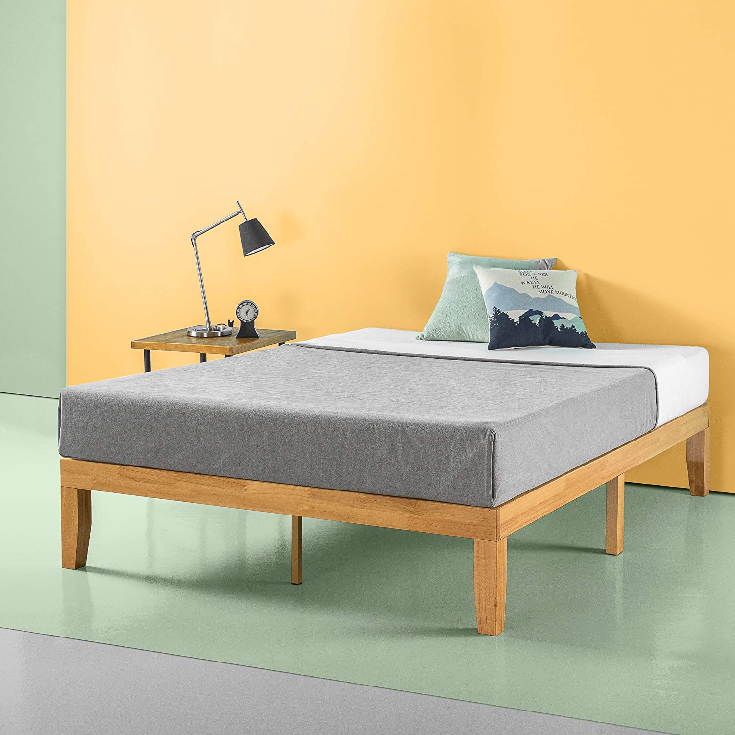 Zinus 14" Wood Platform Bed Frame in Queen (Natural) $147 + FS