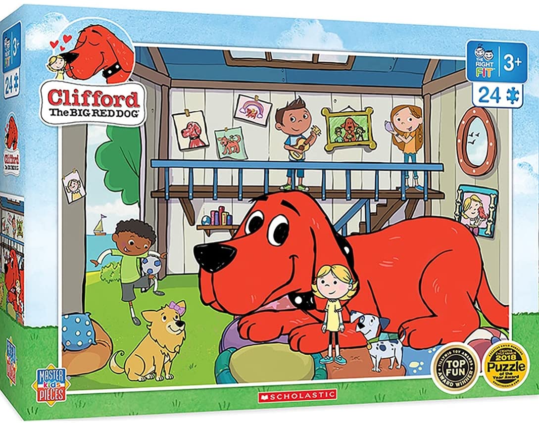 MasterPieces 24-Piece Clifford the Big Red Dog Doghouse Jigsaw Puzzle $8.83 + FS w/ Prime Or orders of $25+