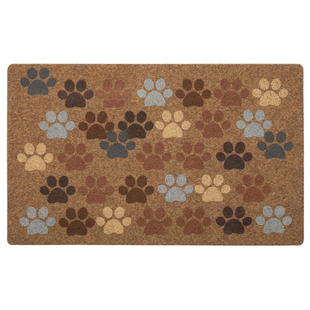 Mohawk Home Door Mats: 23 x 35-in Doorscapes Deco Tile Slice $14.70, Welcome Patina Tiles $15.70,  18 x 30 in. Natural Paws $14.30 at Home Depot