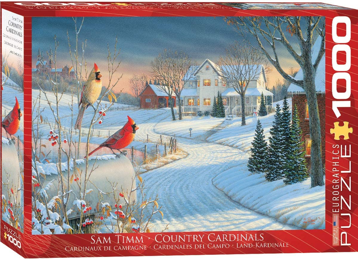 EuroGraphics 1000-Piece Country Cardinals by Sam Timm Puzzle $9.38 + FS w/ Prime