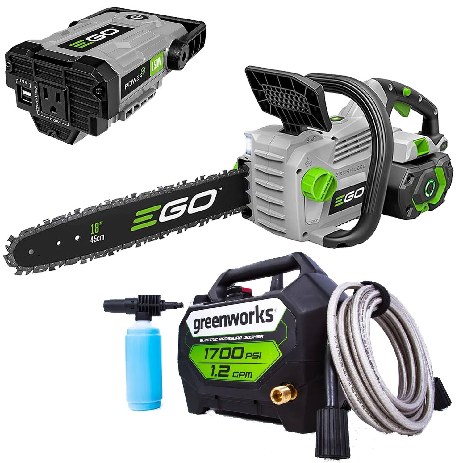 Up to 30% Off Outdoor Tools & Power Equipment at Lowe's: EGO Power+ 56-V 18-in Brushless Chainsaw Kit $319 & More