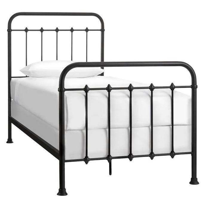 Stylewell Dorley Farmhouse-Style Wrought Iron Bed (black or white) from $120 + FS
