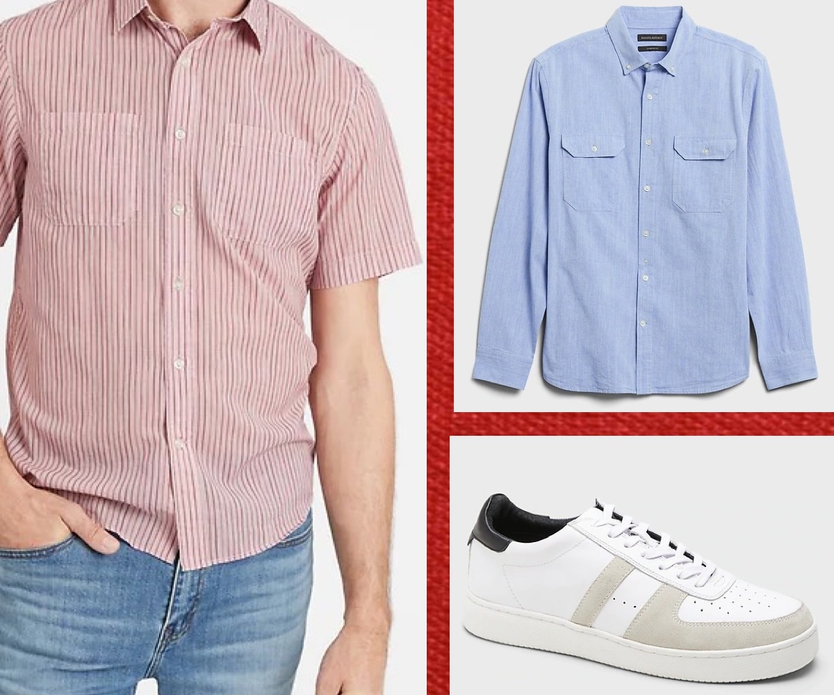 Banana Republic Men's S/S Untucked Slim-Fit Shirts $11, Relaxed-Fit Resort $12 | "Oversized" Knit Polo $14, Winstan Sneaker $39.50 + FS on $25+