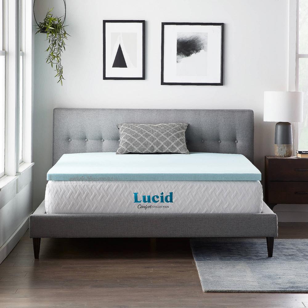 Lucid Gel & Aloe Infused Memory Foam Topper: 2-in Twin $36, Full $45 and More at Home Depot
