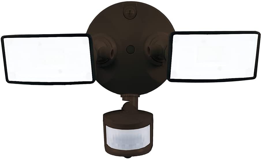 HALO Selectable (2500/2000/1500 Lumens) Bronze Motion Activated Outdoor Integrated LED Flood Light w/ Square Twin Heads $30.51 + FS w/ Prime