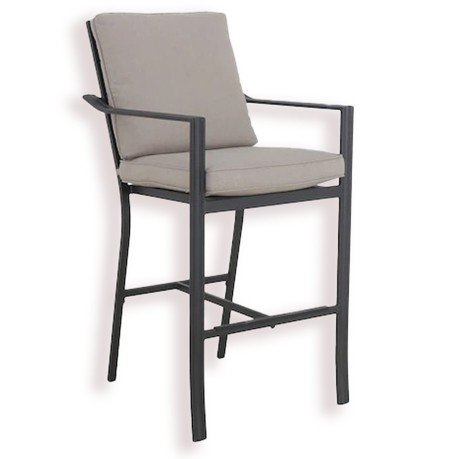 Set of 2 Style Selections 48in H Glen Hill Outdoor Steel Bar Stools w