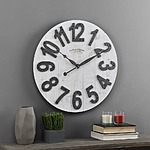 FirsTime &amp; Co. 22.5&quot; Josephine Slat Wood Farmhouse Clock (Aged White) $38.50 at Home Depot + Free Store Pickup