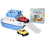 Green Toys Ferry Boat w/ 2 Mini Cars & Tug Board Book $12.40