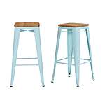 Set of 2 Stylewell 29.5&quot; H Metal Backless Bar Stool $58.05, Porter Black Metal Counter Height Square Dining Table $112.05 &amp; More + FS