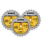 3-Pack DeWALT Flexvolt 7-1/4" Circular Saw Blades $23.75 &amp; More + Free S/H