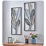 FirsTime &amp; Co. 2-Pc Metallic Leaves Wall Decor Set $36.14 at Home Depot + Free Curbside Pickup / FS on $45+