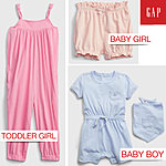 Baby Gap: Toddler Bubble One-Piece $4.50, Skinny Jeans $6.75, Baby Organic Shorts $2.25, Denim Dress $6.75 and More + FS on $22.50+