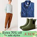 J Crew: Extra Savings on Select Clearance Apparel: 50% Off 1, 60% Off 2+ 70% Off 3+ + Free Shipping