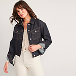Old Navy Extra 30% Off Select Sale Styles: Women's Cropped Non-Stretch Denim Jacket $12.60 &amp; More + Free S/H on $50+