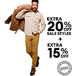 Banana Republic: Extra 20% + 15% Off Select Sale Styles: Men's Traveler Pants $17 &amp; More + Free S/H $50+