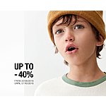 ZARA  - Kid's Clothing / Save Up to 40% Off Select Items online and in-store through Oct 07 18
