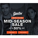 Superdry Mid-Season Sale  - Men's and Women's Save Up to 50% Off Select Styles || Men's Polos 2/$60, Orange Label Tees 4/$60 (In Store, Online)