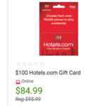 BJ's Members: Gift Card Sale - $100 Hotels.com for $84.99, $200 Southwest for $179.99, $50 Disney for $45.99 And More w/ Free Shipping; Limit 3 each