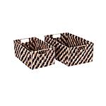 Villacera Handmade Water Hyacinth Wicker Nesting Baskets: 2-Pack Twisted, Rectangular from $15.45, Set of 3 Round $16.48 + Free Store Pickup at Home Depot