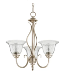 Quorum 3-Light 20&quot; Wide Spencer Chandelier in Aged Silver Leaf / Clear Seeded $19.31 + Free Shipping