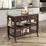 Home Styles Country Comfort Kitchen Cart w/ Stainless Steel Top in Aged Bourbon (46 x 20.5 x 35.5-in) $205.06 at Home Depot + Free Store Pickup