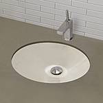 DecoLav Mayah 16-5/16&quot; Oval Undermount Lavatory Sink w/ Overflow, Biscuit $46.19 + Free Shipping