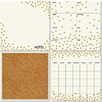 4-Piece Wall Pops Peel & Stick Gold Confetti Organization Kit $5.60