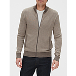 Banana Republic Factory: Men's Birdseye Mock-Neck Sweater Jacket $27.19, Canvas Jacket $48.44 or LESS w/ StyleCash shipped