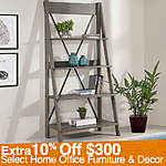Welwick Ladder Bookcase $105.55, Carnegie 3-Shelf Cart $120.66 &amp; More + FS  [Extra 10% Off $300+ Select Furniture &amp; Decor]