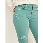 Old Navy Women's Distressed Pop-Color Jeans $11.90, Mid-Rise Rockstar Super Skinny Jeans $14 + Free Curbside Pickup